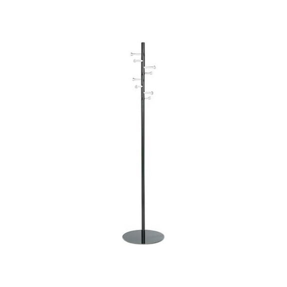 Safco's Steel Spiral Nail Head Standing Coat Rack in Black - 15"D x 15"W x 67"H