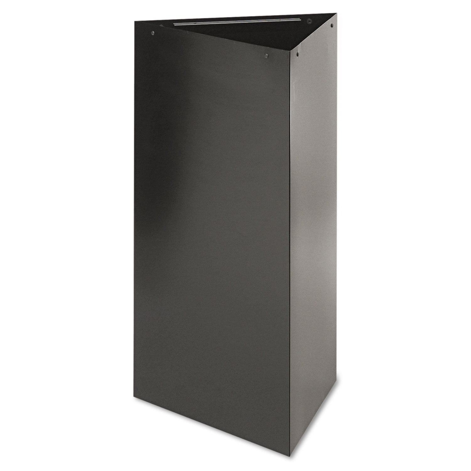 Black Triangular Powder Coated 19 Gallon Waste Recycling Container
