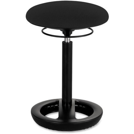 Safco Twixt Active 22" Backless Drafting Chair in Black Fabric