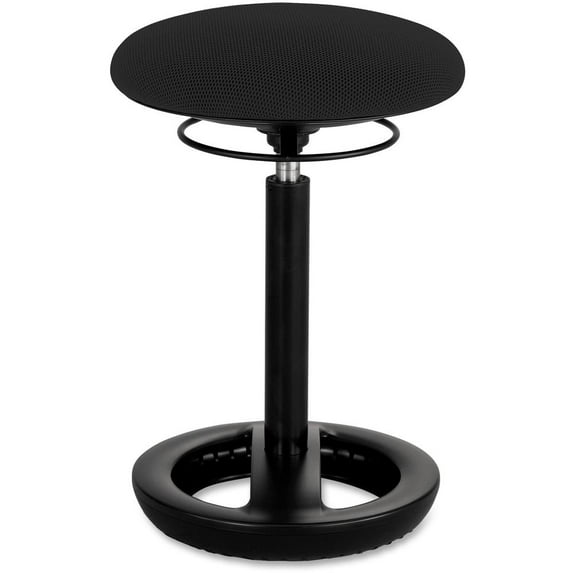 Safco Twixt Active 22" Backless Drafting Chair in Black Fabric