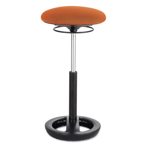 FlexSwivel 32" Adjustable Height Armless Orange Fabric Stool