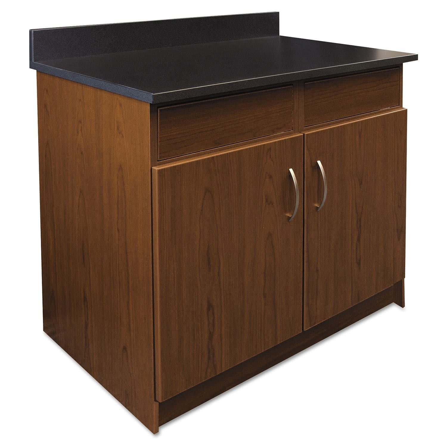 Modular Mahogany 2-Door 1-Drawer Office Storage Cabinet