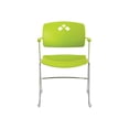 thumbnail image 1 of Safco Veer Flex Back Stack Chair with Arm - 21.25" x 22" x 32.5" - 250 lb Weight Capacity - Plastic/Steel - Grass/Chrome - 4/ Carton, 1 of 3