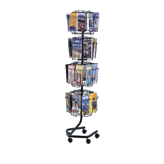 Wire Brochure Display Rack, Charcoal