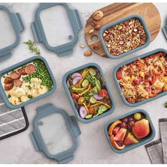 Safdie & Co. 10-piece Ceramic Food Storage Set-Blue