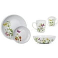 thumbnail image 1 of Safdie & Co. 16-Piece Dinnerware Set, White, Botanical Butterflies, 1 of 2