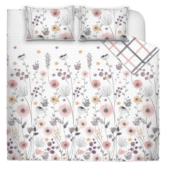 Safdie & Co. 2-piece Polyester Mirabelle Twin Quilt Set in Multi-Color