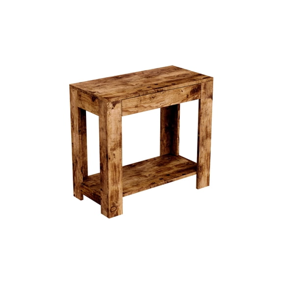 Safdie & Co. 24"L 1-Drawer 1-Shelf Accent Table in Brown Reclaimed Wood