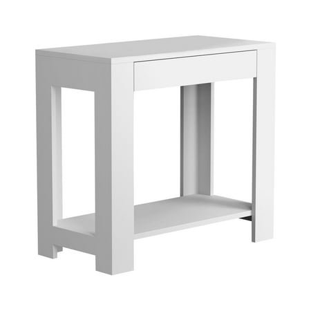 Safdie & Co. 24"L 1-Drawer 1-Shelf Accent Table in White