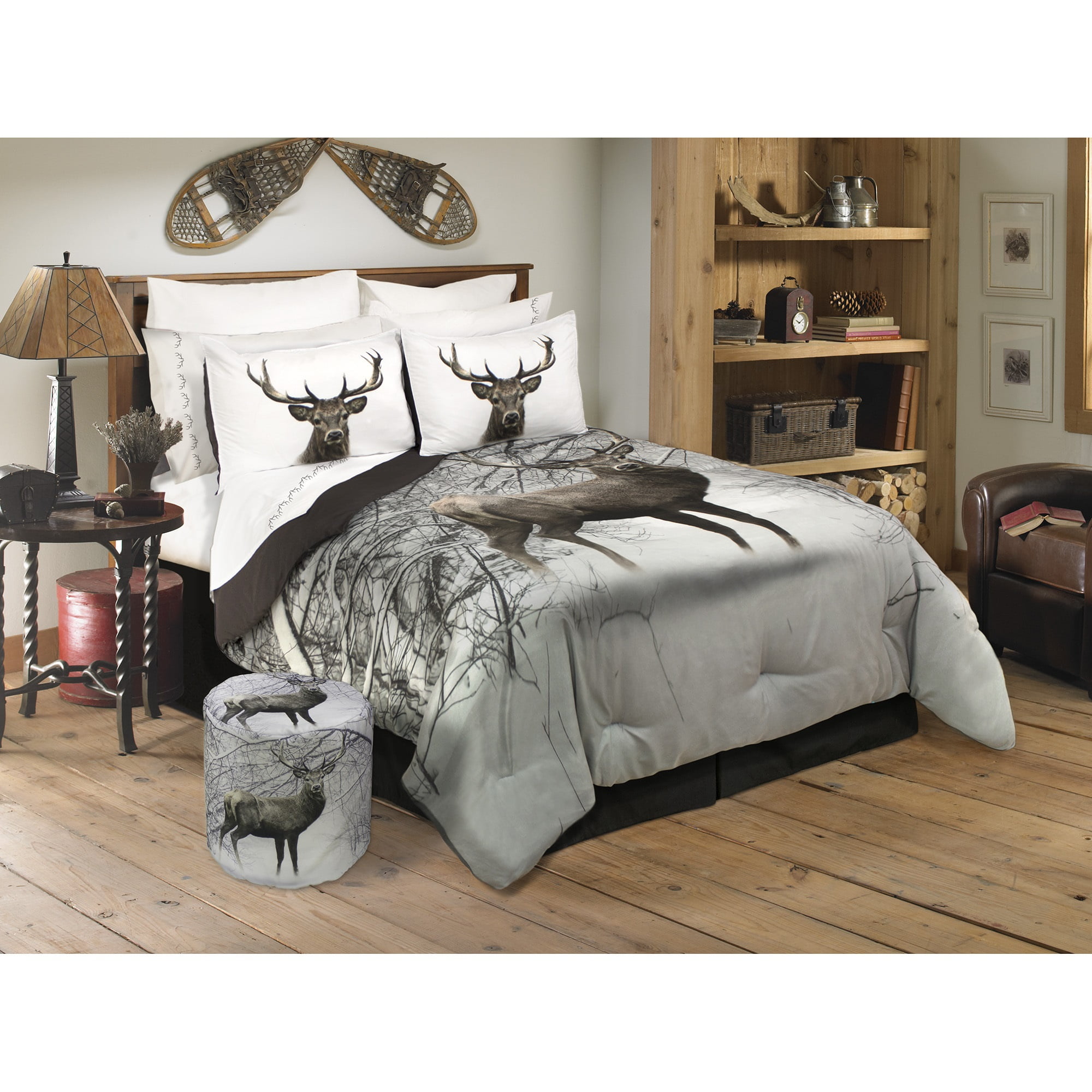 Safdie & Co. Inc. Deer In Snowy Forest Animal Print Comforter Set