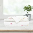 thumbnail image 1 of Safdie & Co. 3-piece Modern Polyester Flamingo Twin Sheet Set in White, 1 of 3
