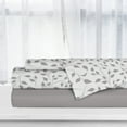 thumbnail image 1 of Safdie & Co. 3-piece Polyester Printed Solid Leaves Twin Sheet Set in Gray, 1 of 3