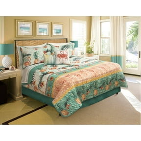 Quilt 4PC Set Printed Twin Maui
