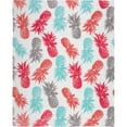 thumbnail image 1 of Throw Ribbed Printed Flannel Pineapples, 1 of 3