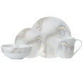 thumbnail image 1 of Safdie & Co. Ceramic Dinnerware Set Dishwasher Safe 19 lb. 16-Piece Dish Set, Electric Marble, 1 of 5
