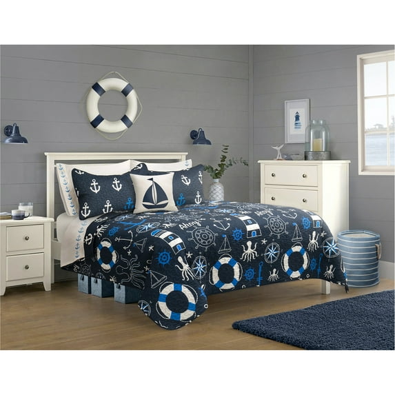 Safdie & Co. Quilt 3PC Set DQ Nautical