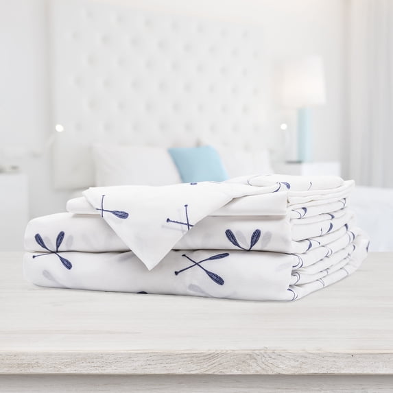 Safdie & Co. Sheet Sets 3PC T Printed Microfiber Paddles