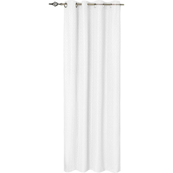 Safdie & Co. Wrinkle Free Curtain Foulard Room Darkening 84"L in White