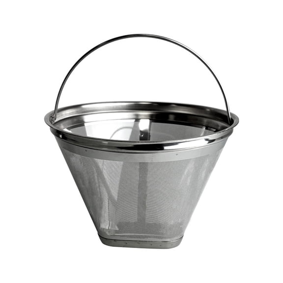 Safe 304 Stainless Steels Net Coffee Filter Reusable Cone Shape Strainer for Espresso and Dripping Coffee Machines