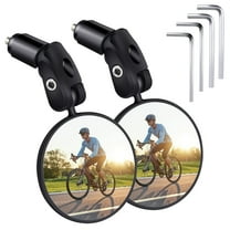 Safe Adjustable Stainless Steel Bicycle Mirror,Rearview for Cycle & E-bike,2-Pack