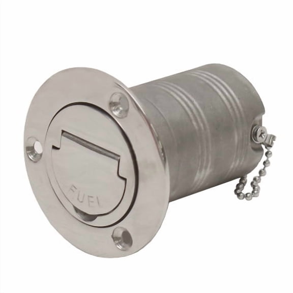 Safe Boat Fuel Deck Filler WJBPFUEL50 | 2 Inch Twist Off Polished SS