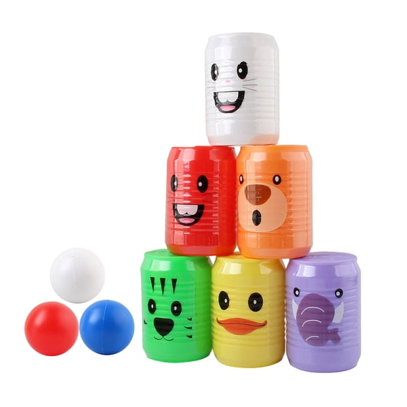Safe Bowling Game for 6 Cans & 3 Balls Educational Family Activity Toy