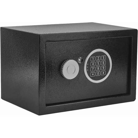 Safe Box 0.43 Cubic with Digital Keypad- Safe for Office Hotel Business, Safe for , & & Documents, 2 Included(BLACK)
