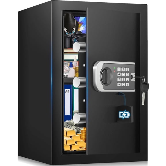 Safe Box 2.8 Cuft 16.54 Inch Tall Fireproof Anti Theft Digital Keypad Home Security Safe for Documents Money Jewelry Bestseling