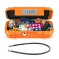 thumbnail image 1 of Safe Box, AMIR Security Case for Money Waterproof Anti-Theft Mini Safe Box for Cash Jewelry Travel Business Trip Home Orange, 1 of 11
