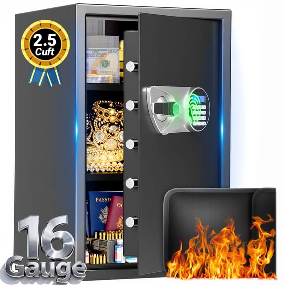 Safe Box,Blacksmith 2.5 Cuft Biometric Safes Lock Box