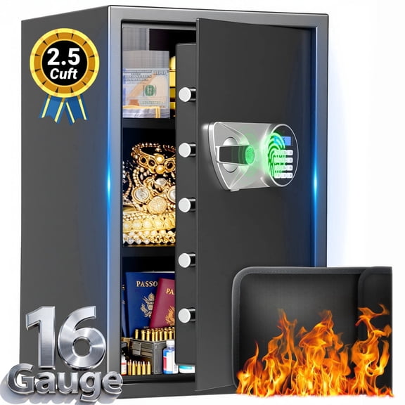 Safe Box,Blacksmith 2.5 Cuft Biometric Safes Lock Box
