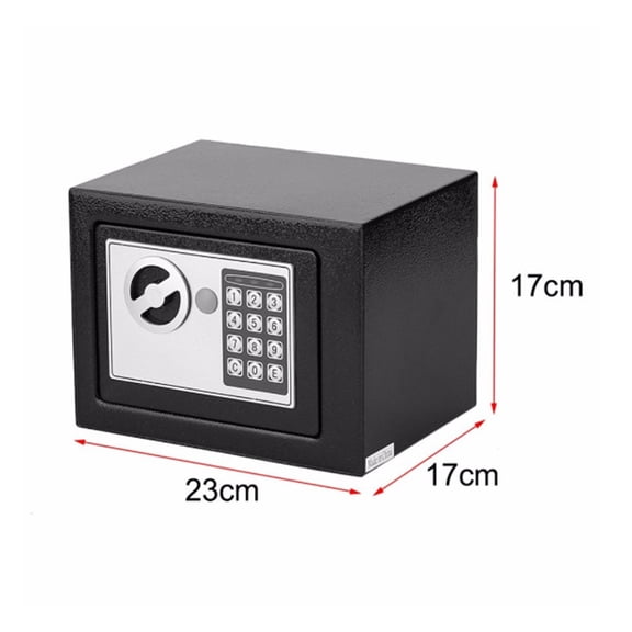 Safe Box Mini Steel Safes Money Bank Small Household Password Key Safety Security Box Keep Cash Jewelry Document Digital ,Easy to Use