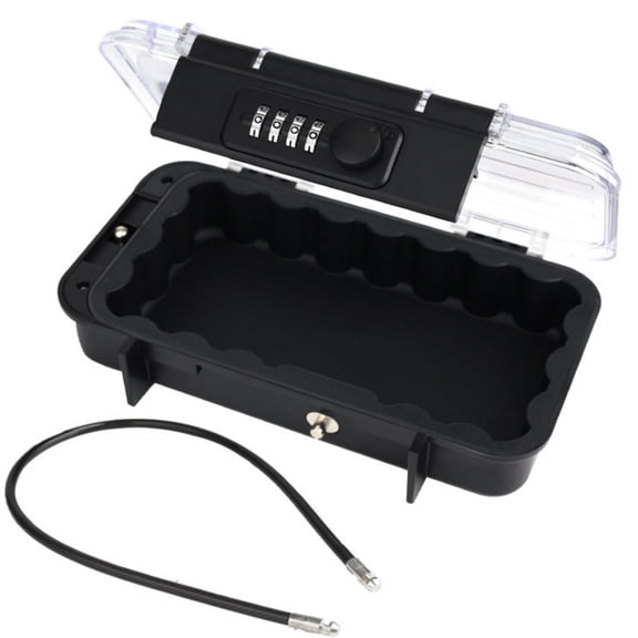 Safe Box Portable Box 4 Digit Combination Security Case Box with Removable Wire Travel Safe Box