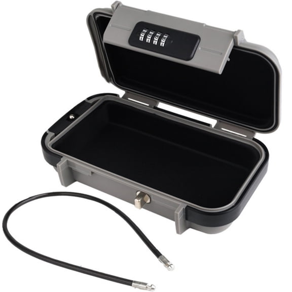 Safe Box Portable Box 4 Digit Combination Security Case Box with Removable Wire Travel Safe Box