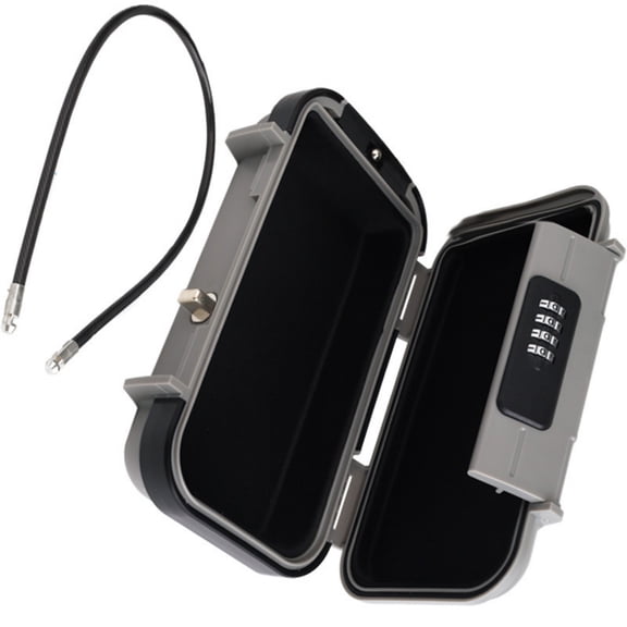 Safe Box Portable Lock Box 4 Digit Combination Security Case Lock Box with Removable Wire Waterproof Travel Safe Box