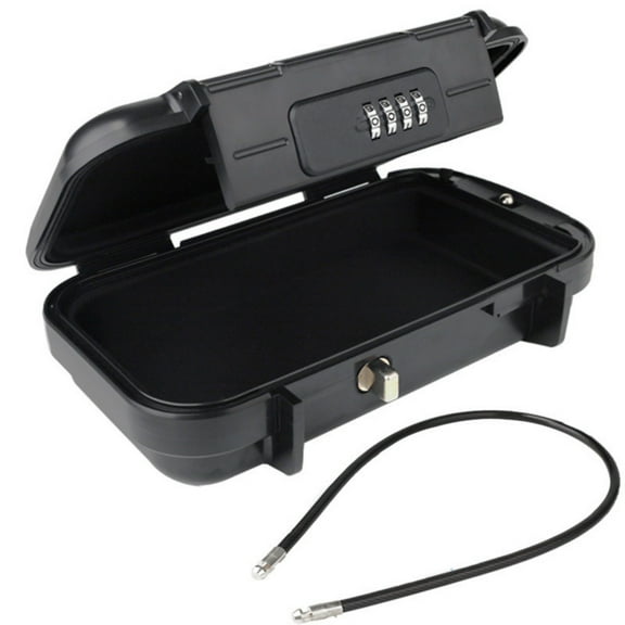 Safe Box Portable Lock Box 4 Digit Combination Security Case Lock Box with Removable Wire Waterproof Travel Safe Box