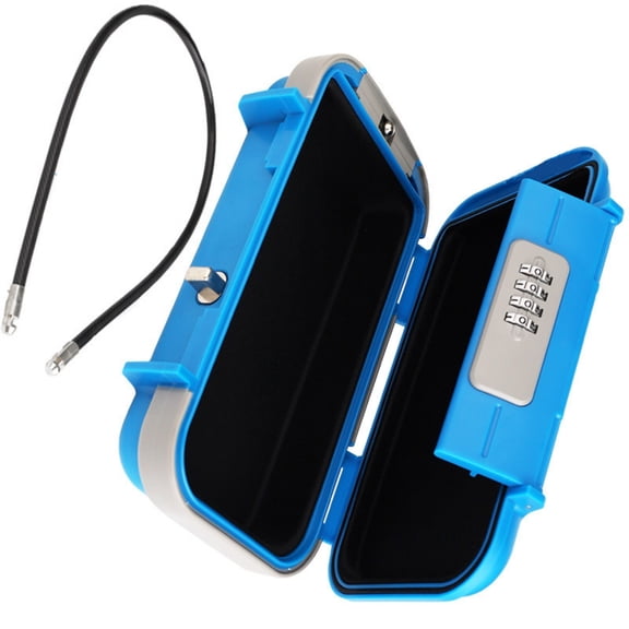 Safe Box Portable Lock Box 4 Digit Combination Security Case Lock Box with Removable Wire Waterproof Travel Safe Box