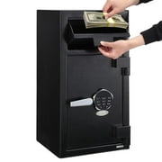 Safe Box With Drop Slot, Fireproof Safe and Lock Box With Digital Keypad, Heavy Duty Home Safe Box for Money and Mail