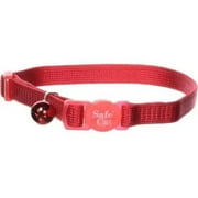 COASTAL PET PRODUCTS Safe Cat Adjustable Snag-Proof Nylon Breakaway Collar, Red