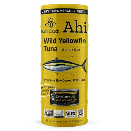 Safe Catch Ahi Wild Yellowfin Tuna, 5 Oz, 6 Count