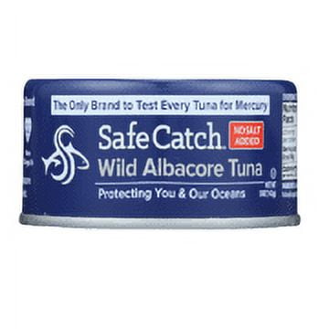 Safe Catch Tuna Wild Albacore Can (No Salt Added), 5 oz (Pack of 12)