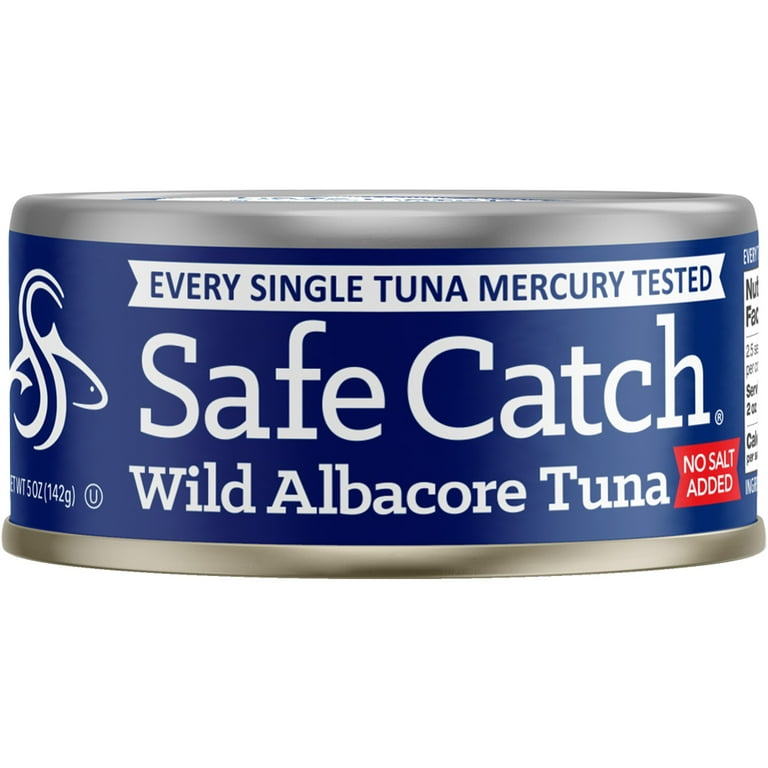Safe Catch Wild Albacore Tuna, No Salt Added, 5 oz Can – Mercury