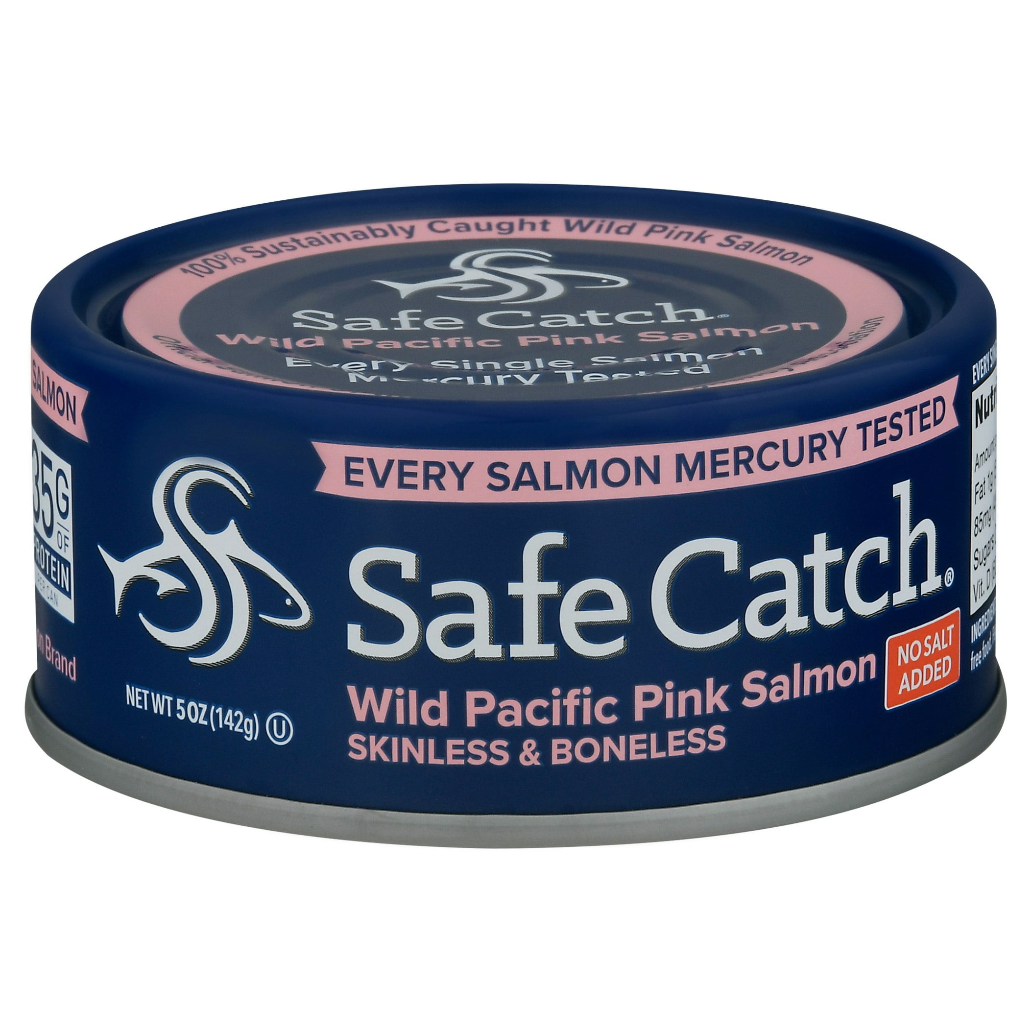 Safe Catch Wild Pink Salmon No Salt Added 5 oz (Pack of 12)