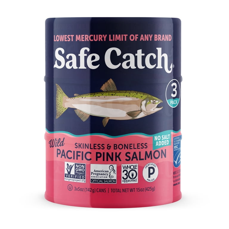 Safe Catch Wild Skinless & Boneless Pacific Pink Salmon, No Salt