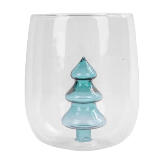 Safe Christmas Tree Glass Water Cup Drinkwares for Family Gatherings