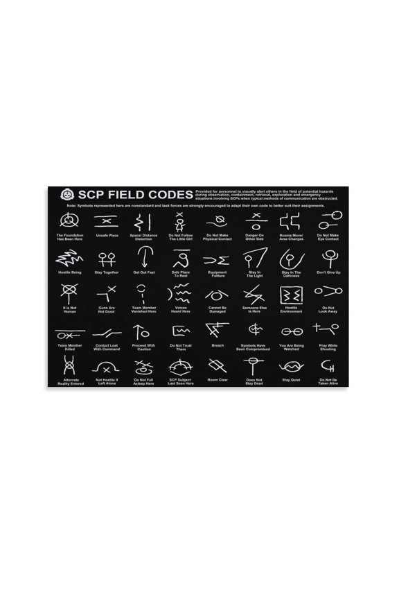 Safe Contains Field Code Poster Or Canvas, SCP Field Code Wall Art, Code Symbol Art Poster Decorative Painting Canvas Wall Art Living Room Posters Bedroom Painting