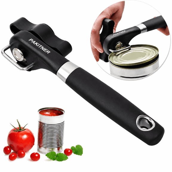 Safe Cut Can Opener Smooth Edge Manual Stainless Steel Easy Turn Knob Handheld Kitchen Tool