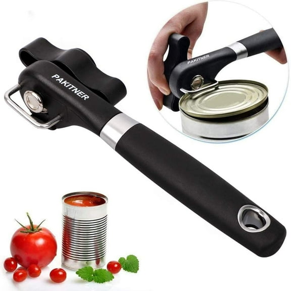 Safe Cut Can Opener for Kitchen & Restaurant - handheld, Manual, Ergonomic Smooth Edge, Food Grade Stainless Steel Cutting