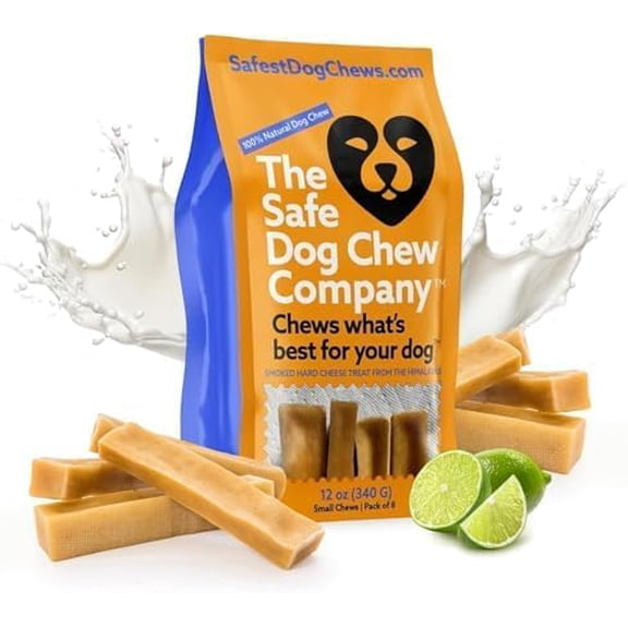 Yak Chews for Dogs, Small 8 Count, Yak Cheese Dog Chews, Natural Himalayan Dental Treats