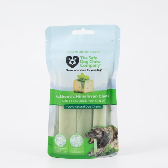 Safe Dog Chew Mint Flavored Authentic Himalayan Cheese Chew treats for Dogs, Small, 3 Chew Packet